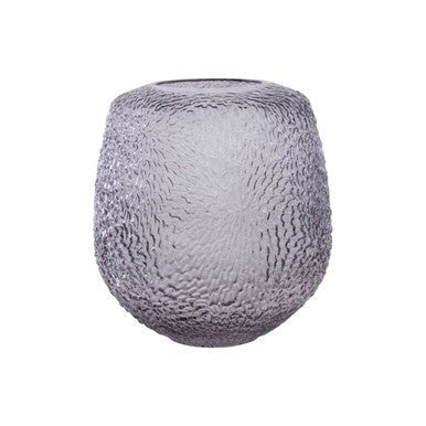 Colbie Medium Embossed Grey Glass Vase - Image 12