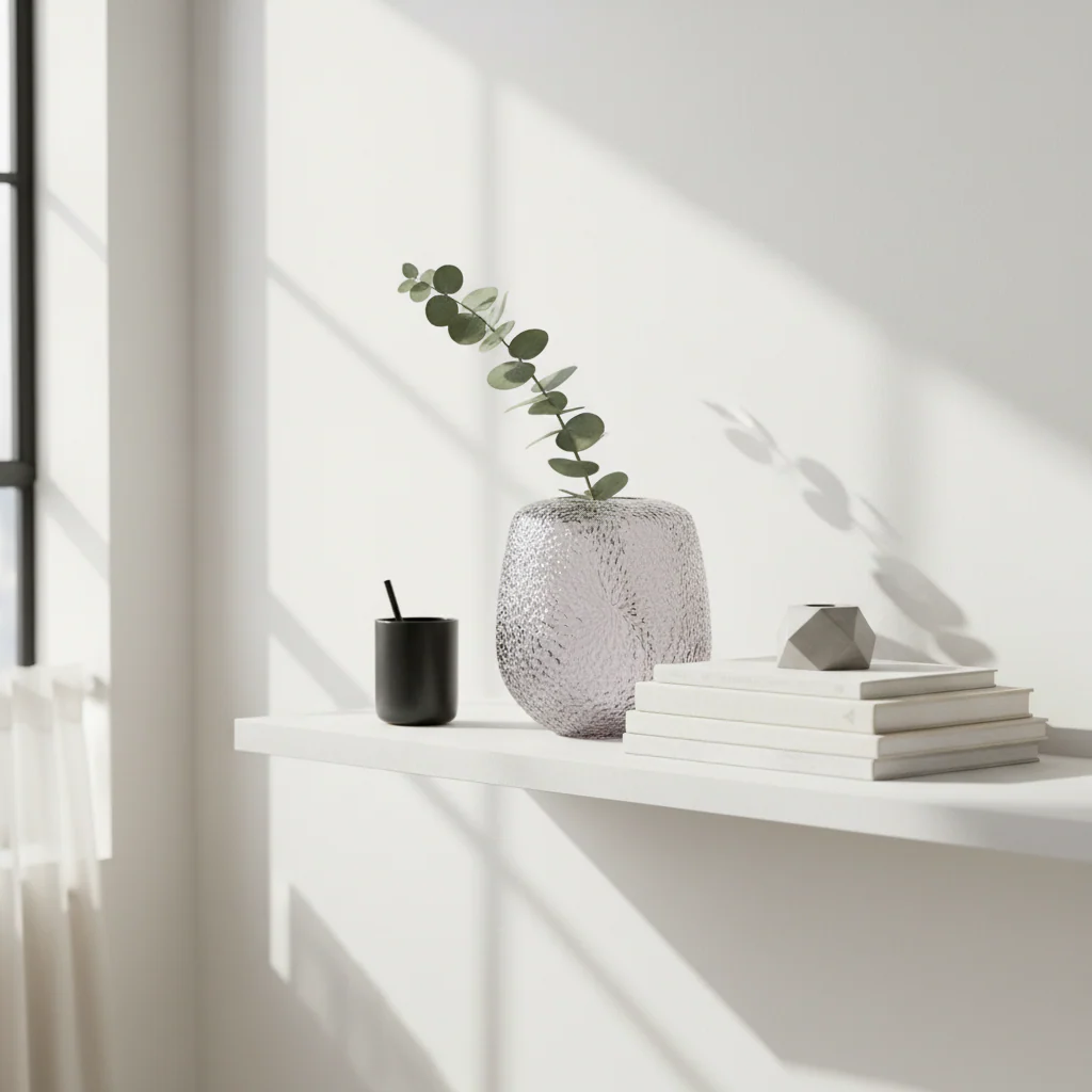 Colbie Medium Embossed Grey Glass Vase - Image 4