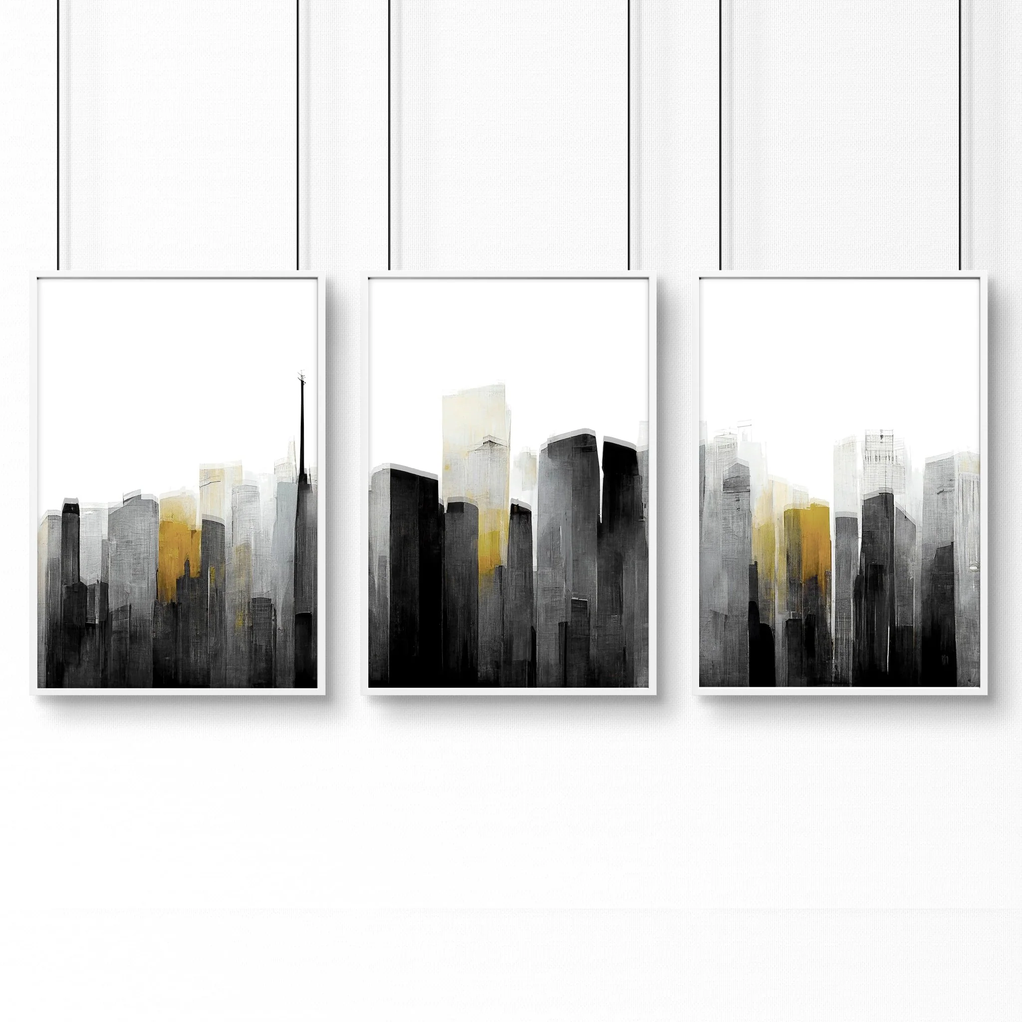 Contemporary Art For Walls | Set of 3 Urban Skyscrapers Wall art Prints - Image 16