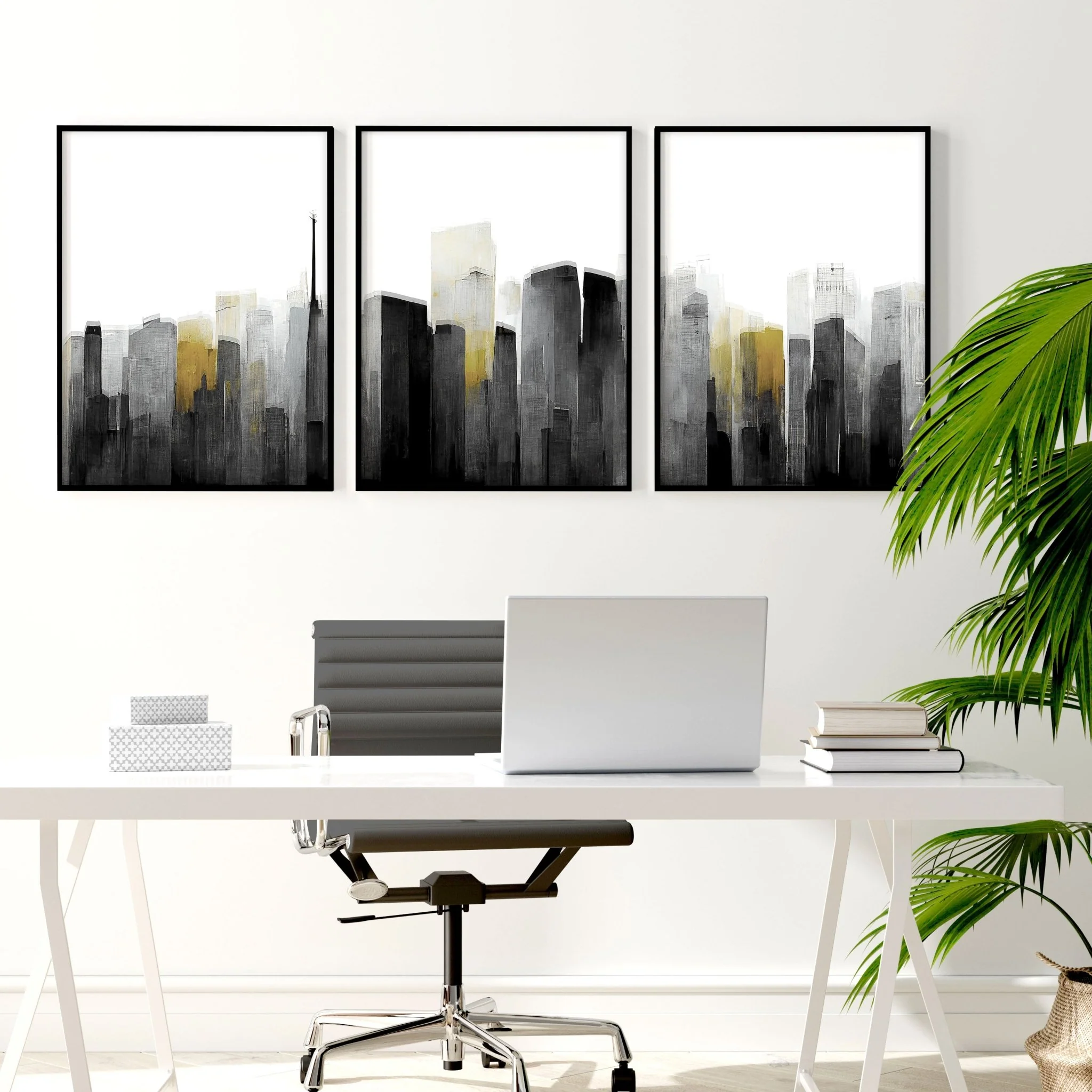 Contemporary Art For Walls | Set of 3 Urban Skyscrapers Wall art Prints - Image 3