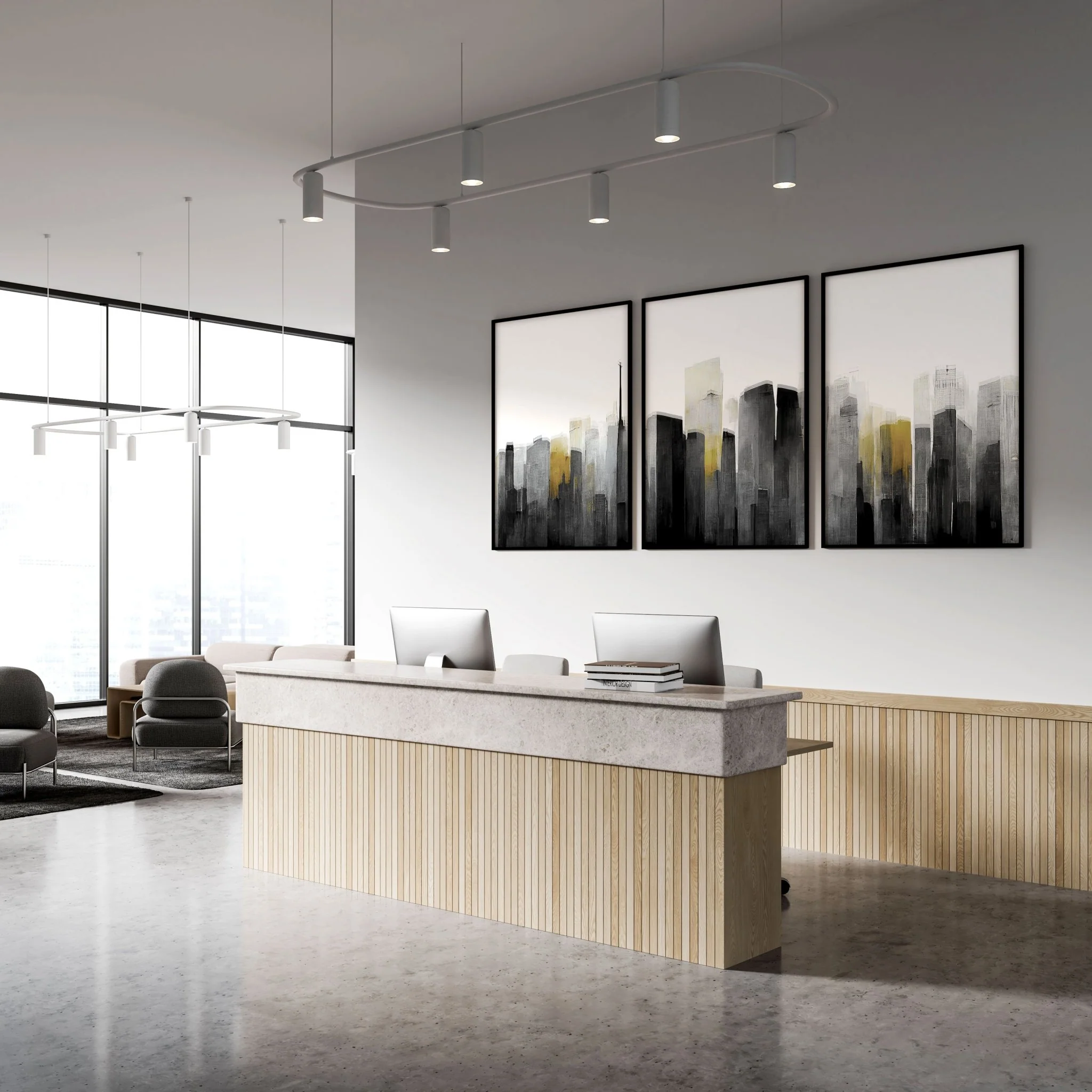 Contemporary Art For Walls | Set of 3 Urban Skyscrapers Wall art Prints - Image 5