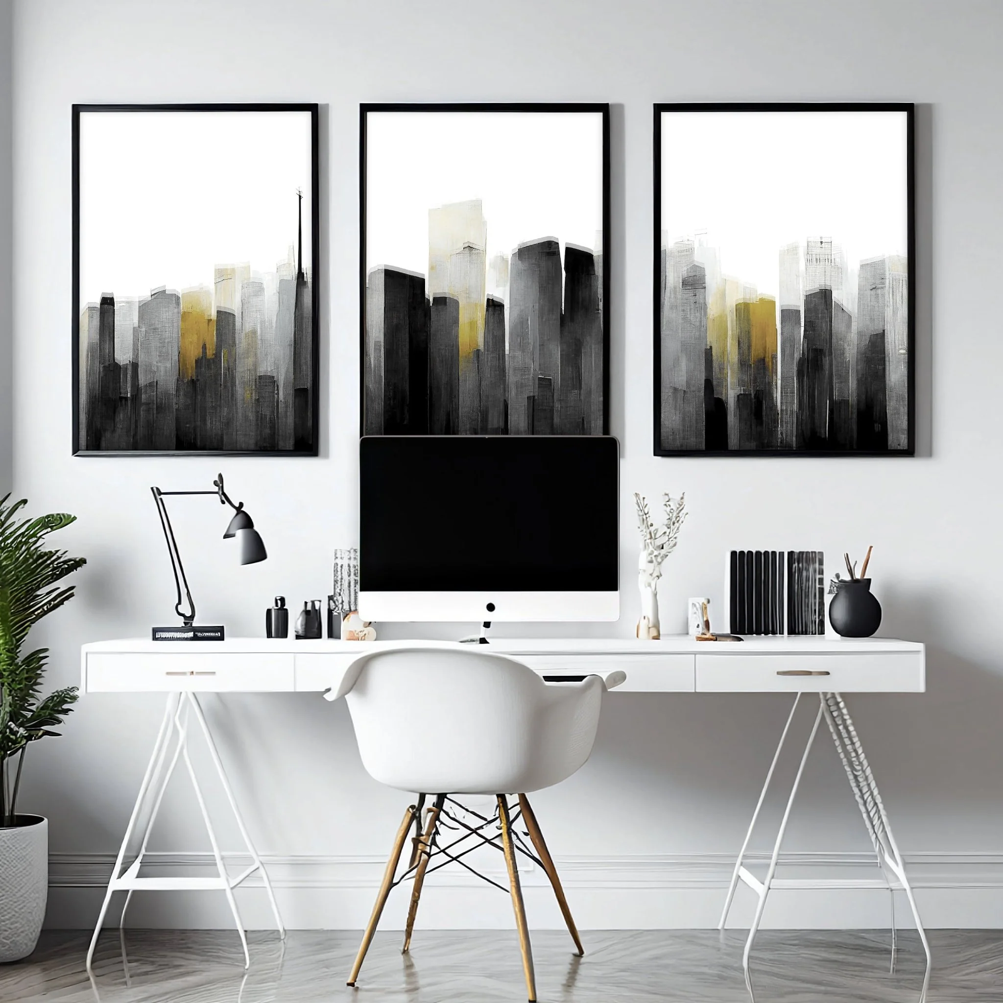 Contemporary Art For Walls | Set of 3 Urban Skyscrapers Wall art Prints - Image 6