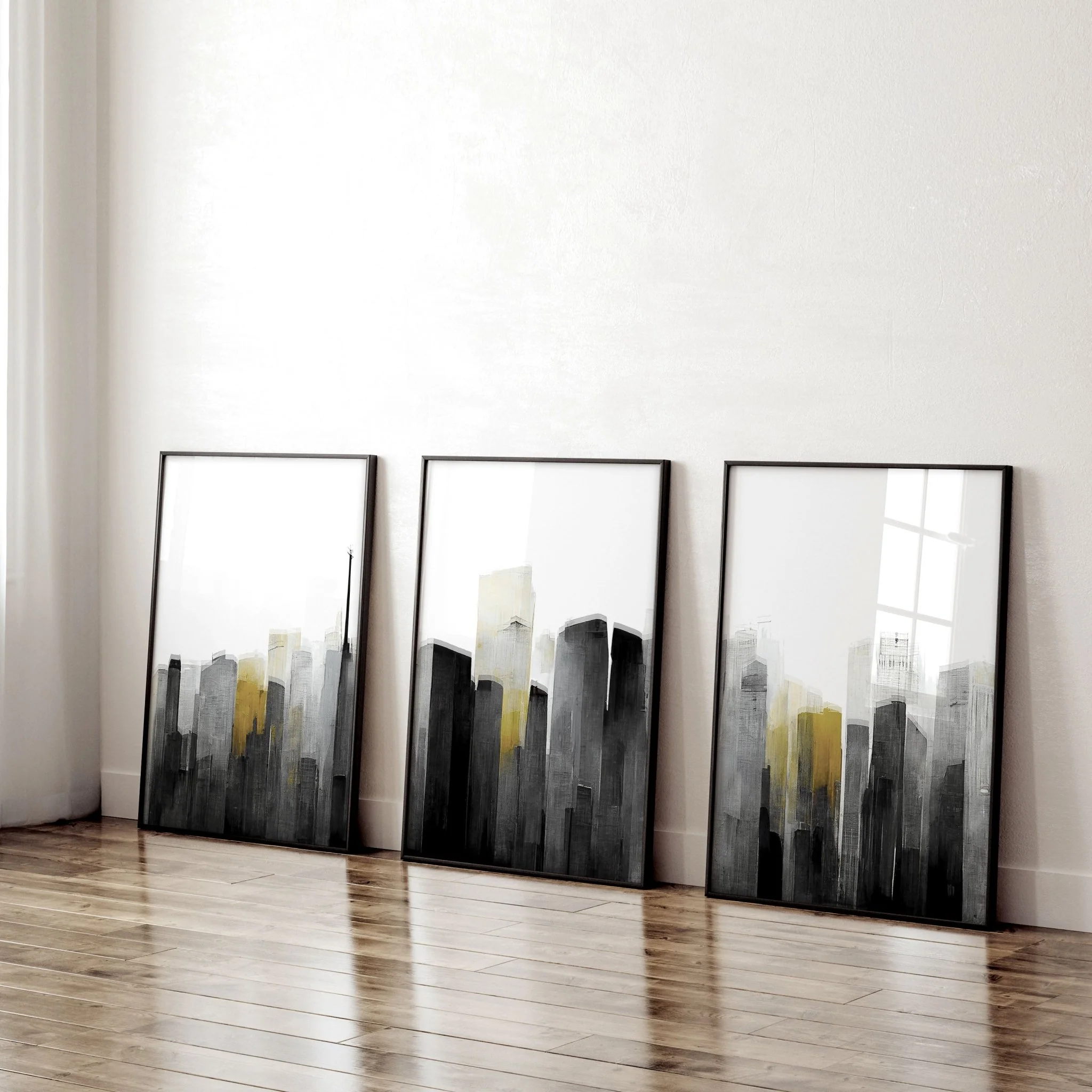 Contemporary Art For Walls | Set of 3 Urban Skyscrapers Wall art Prints - Image 7
