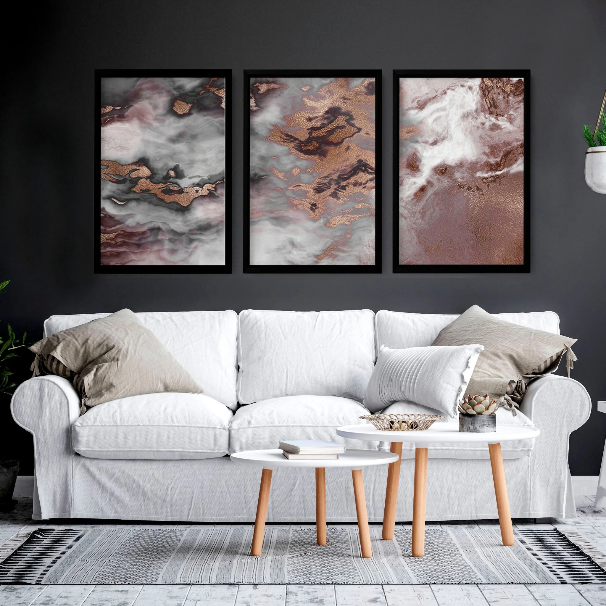 Contemporary Wall Art Decor | set of 3 framed wall art prints - Image 3
