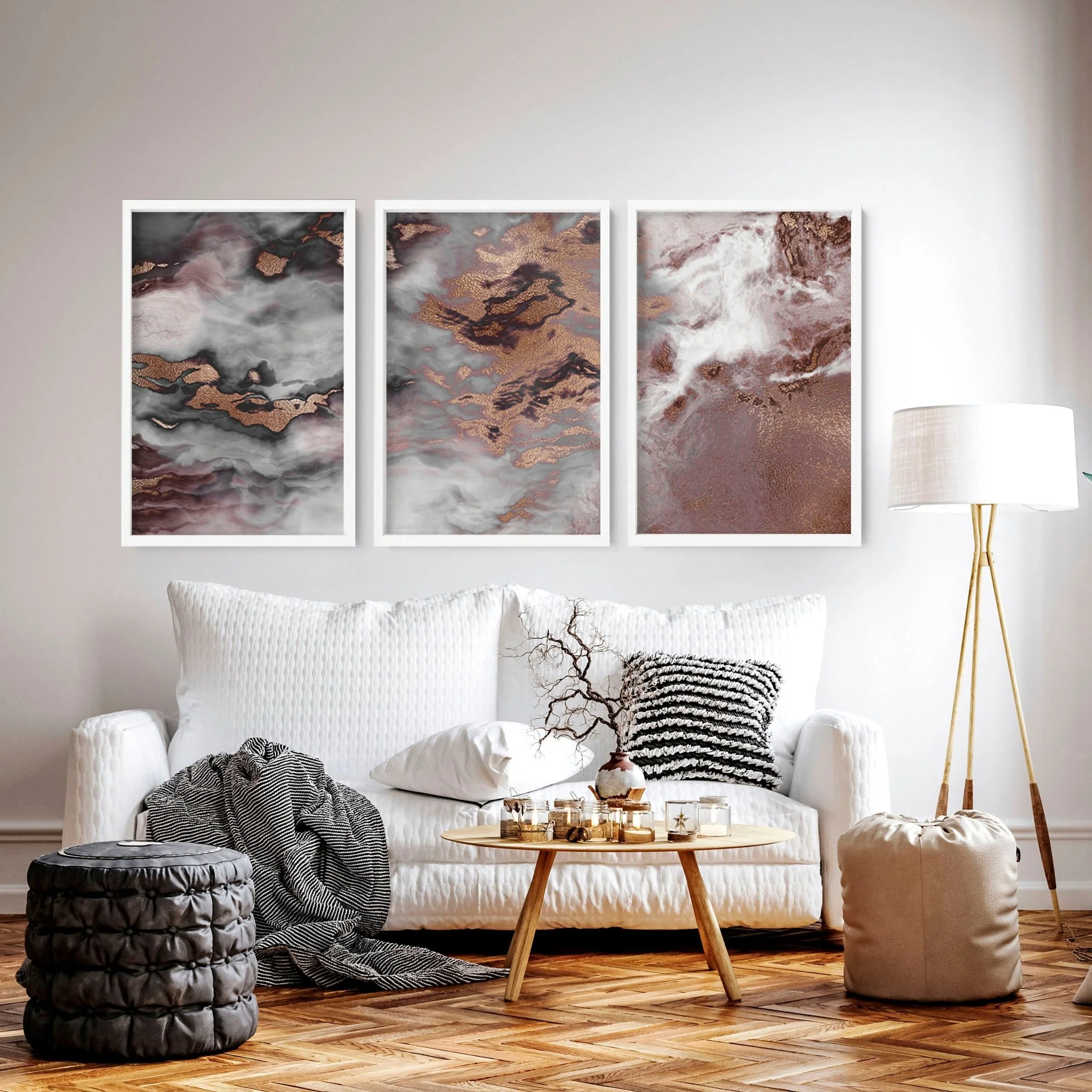 Contemporary Wall Art Decor | set of 3 framed wall art prints - Image 4
