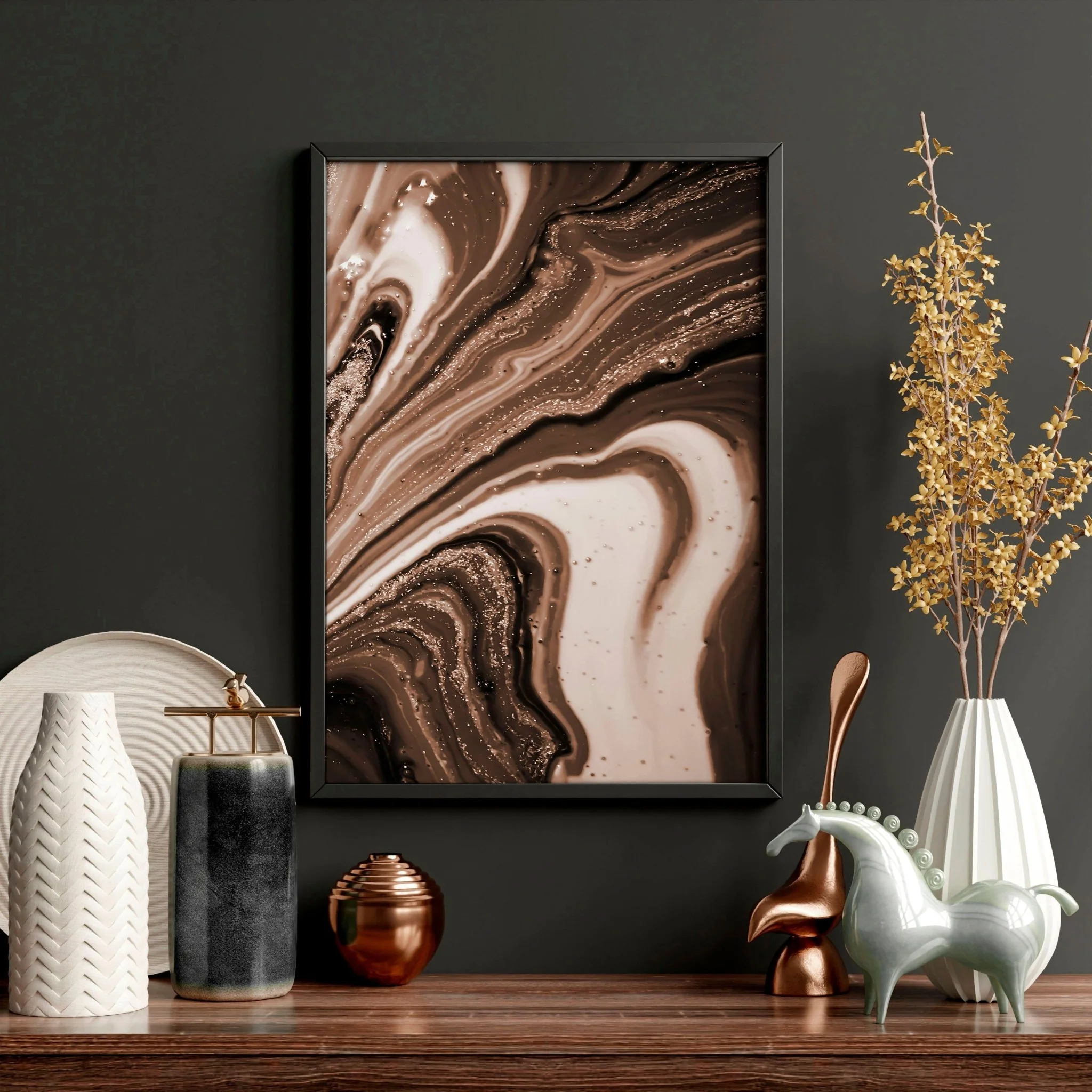 Copper Wall art | set of 3 framed wall art prints - Image 5