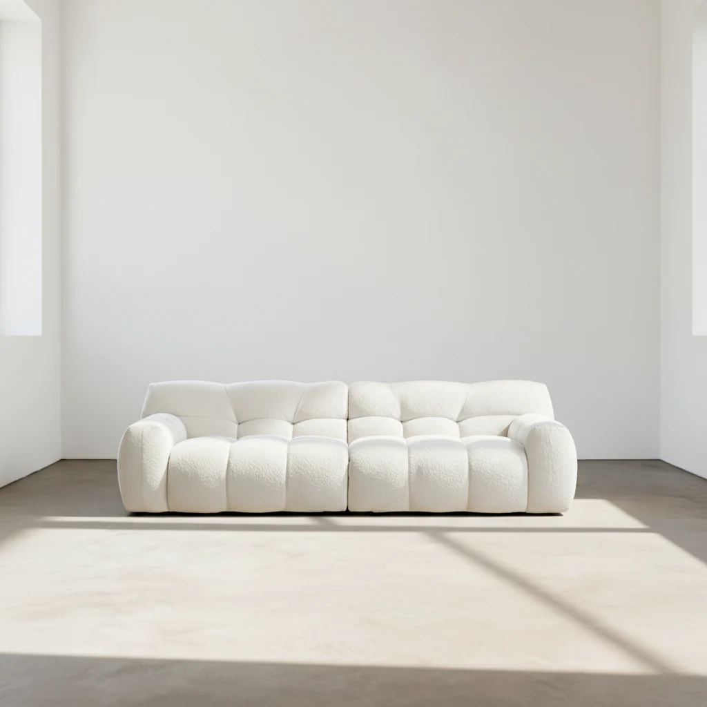 Cora Three Seater Sofa, Boucle - Image 3