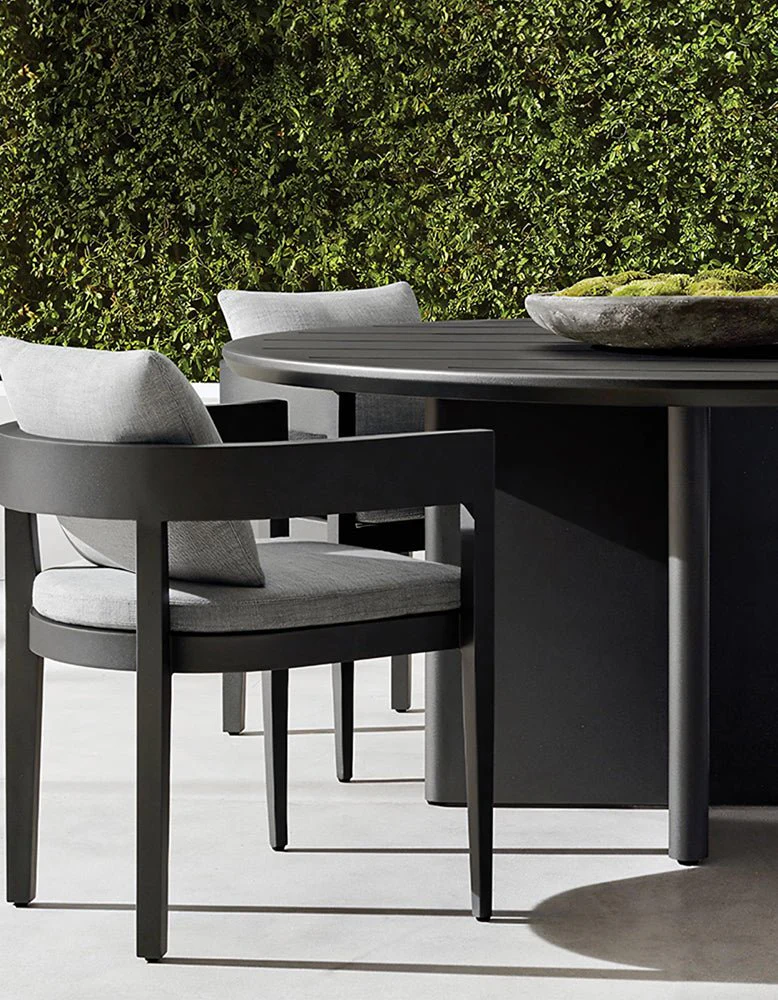Cortez Outdoor Dining Table Set, Black - Image 3