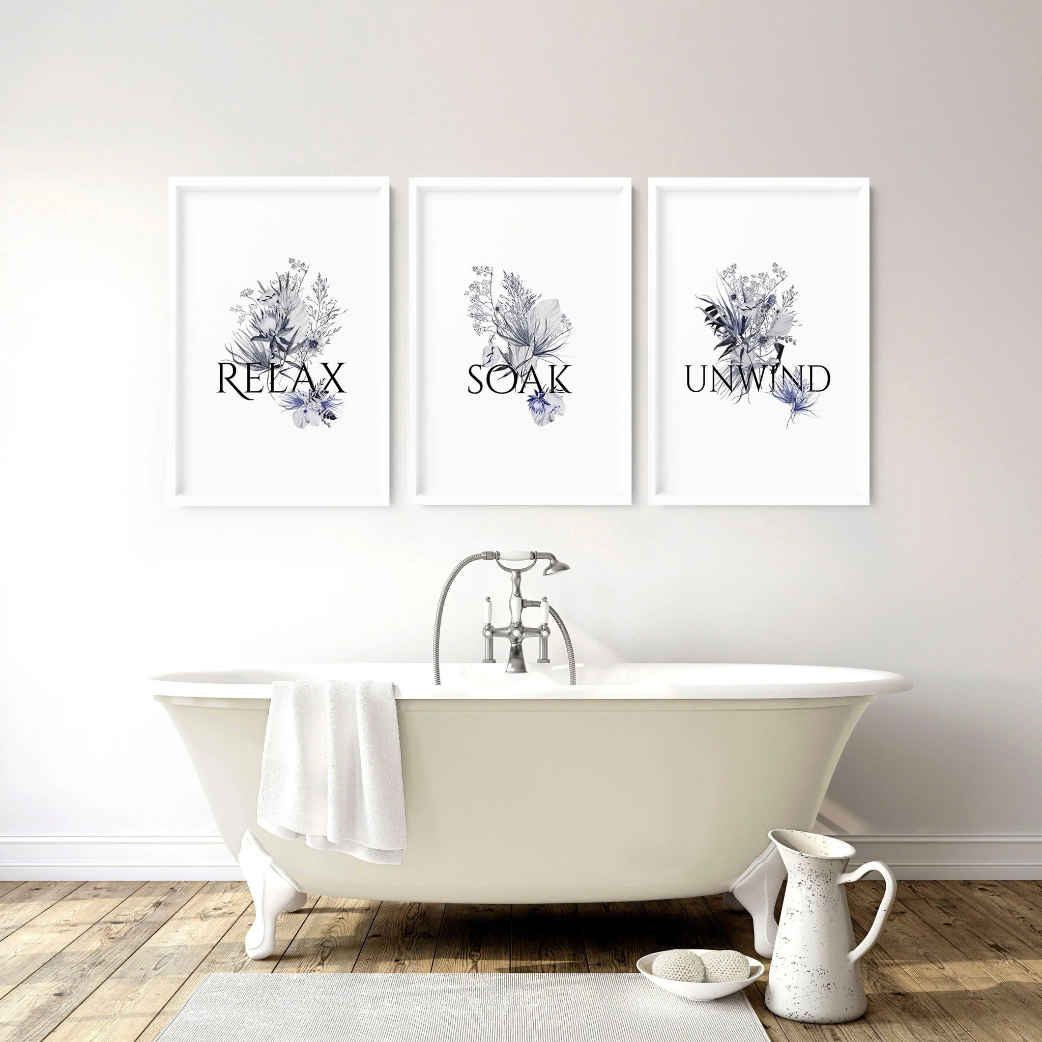 Country bathroom decor Set of 3 wall art - Image 7
