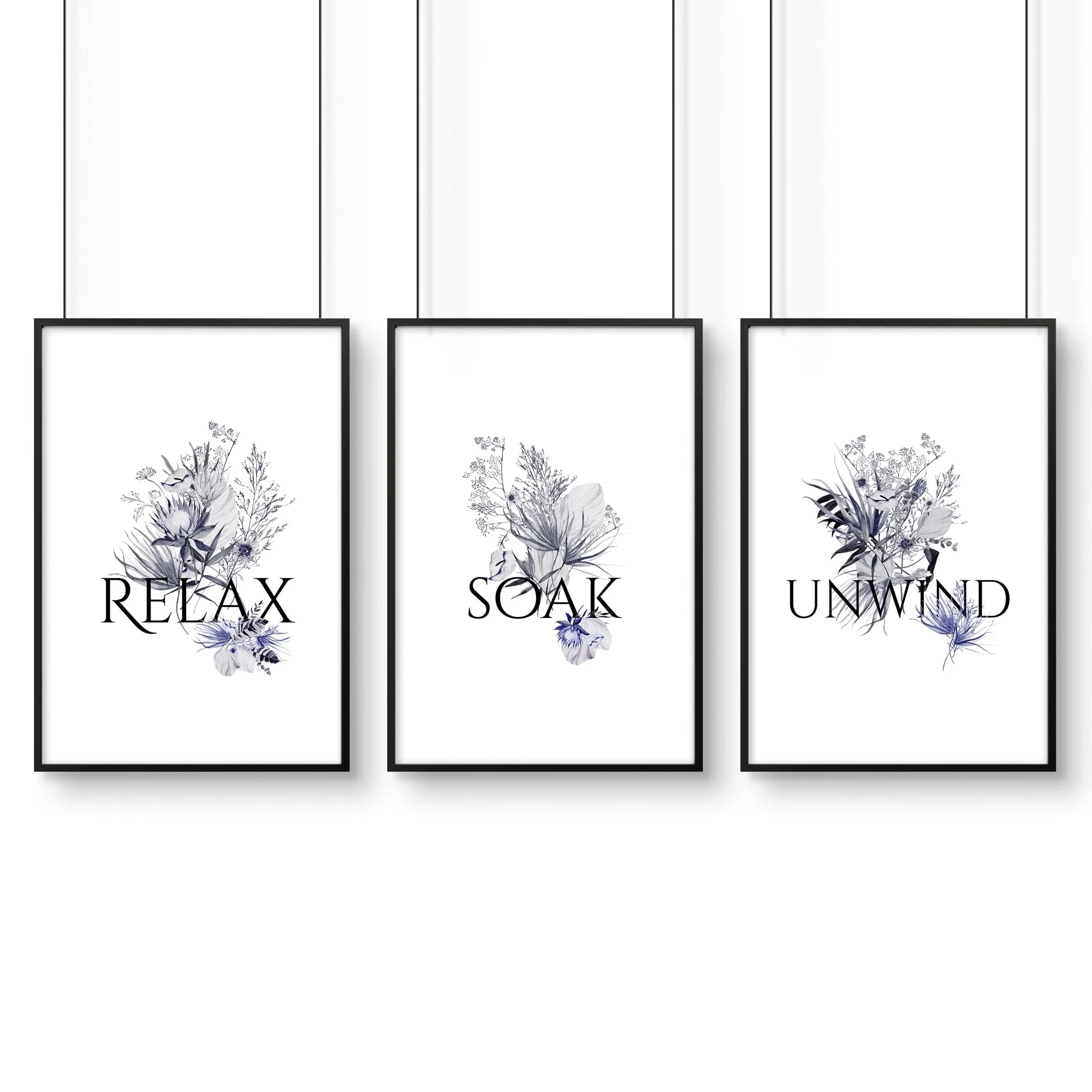 Country bathroom decor Set of 3 wall art - Image 8