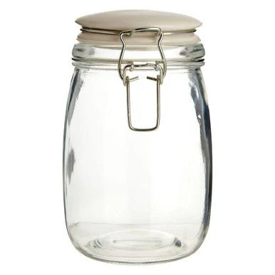 Country Cottage Set of 3 Glass Jars in a Basket - Image 5