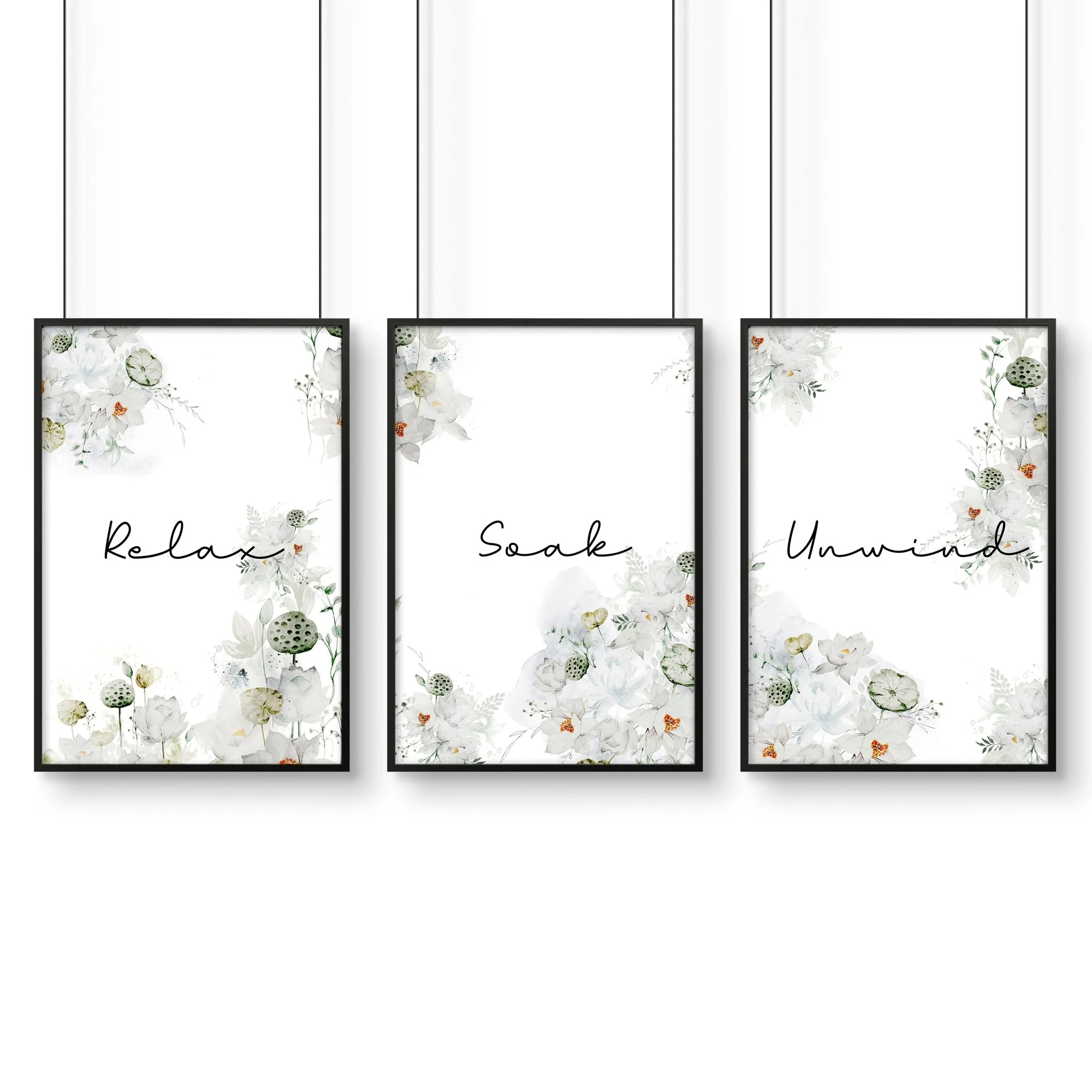 Country decor for Bathroom Set of 3 wall art - Image 8