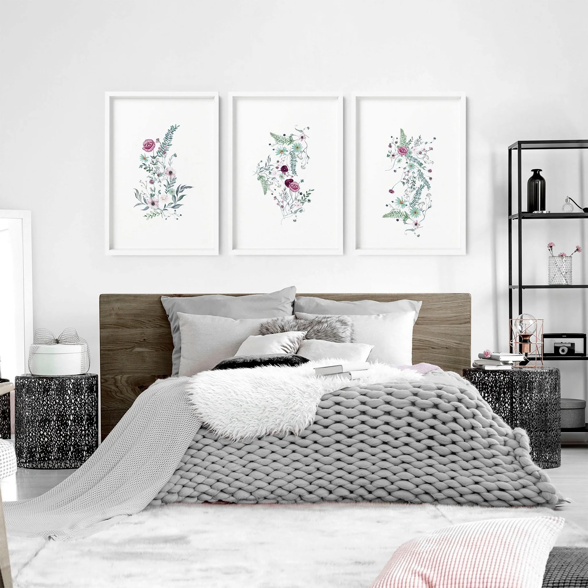 Prints for bedroom walls | set of 3 Shabby Chic wall art - Image 7