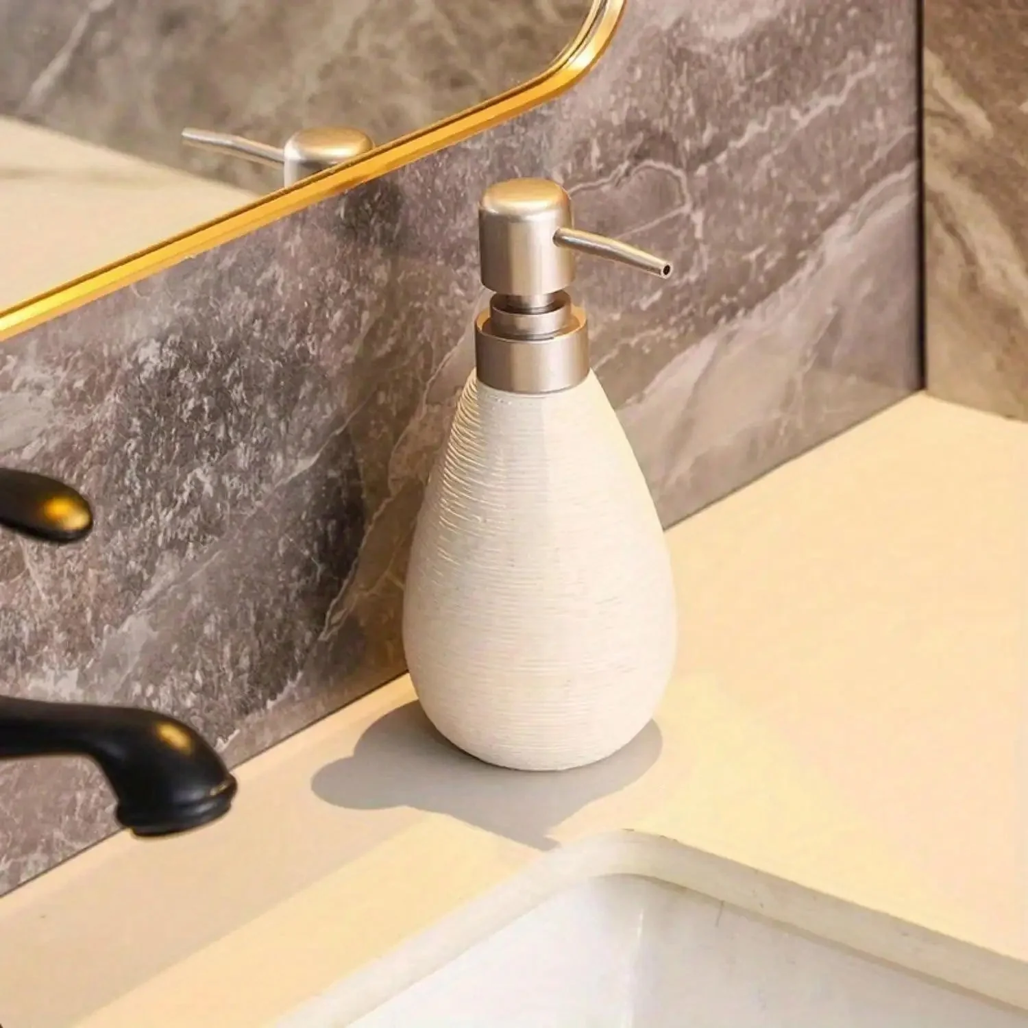 Creative Retro Style Ceramic Push-Type Soap Dispenser With Pump, Hand Soap Bottle, Suitable For Bathrooms Kitchens And Toilets - Image 12
