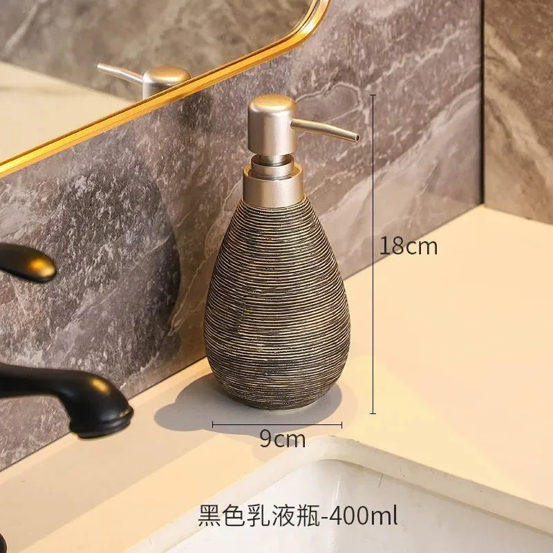 Creative Retro Style Ceramic Push-Type Soap Dispenser With Pump, Hand Soap Bottle, Suitable For Bathrooms Kitchens And Toilets - Image 19