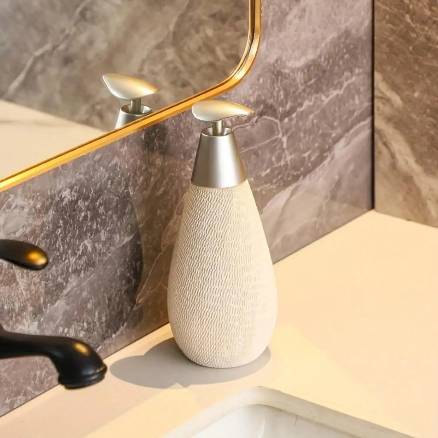 Creative Retro Style Ceramic Push-Type Soap Dispenser With Pump, Hand Soap Bottle, Suitable For Bathrooms Kitchens And Toilets - Image 20