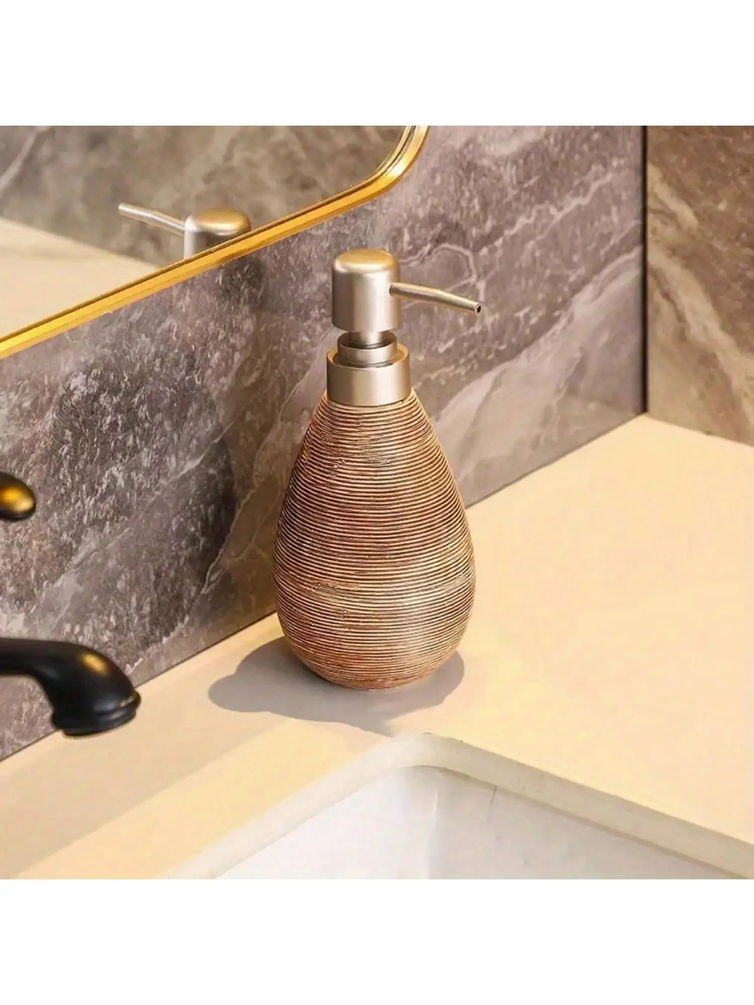 Creative Retro Style Ceramic Push-Type Soap Dispenser With Pump, Hand Soap Bottle, Suitable For Bathrooms Kitchens And Toilets - Image 21