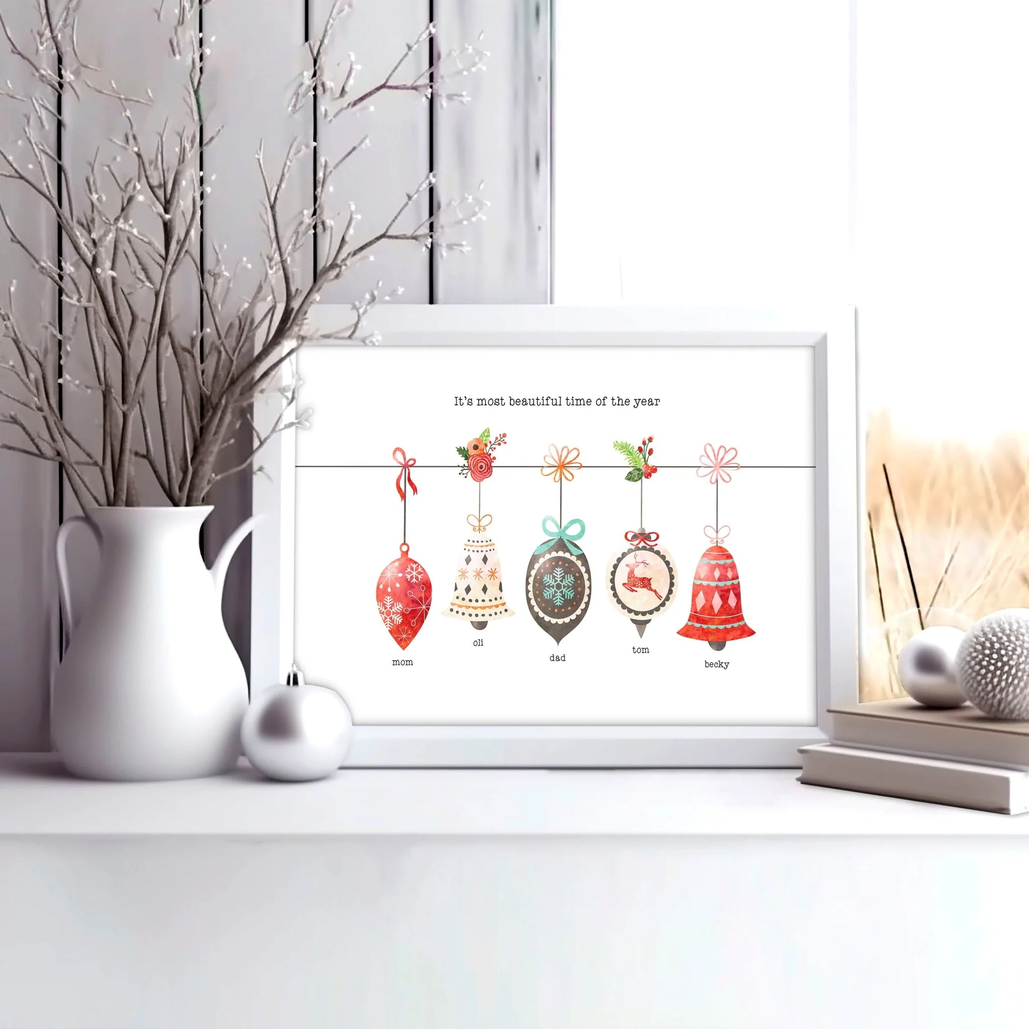 Custom family gifts for Christmas | wall art print - Image 3