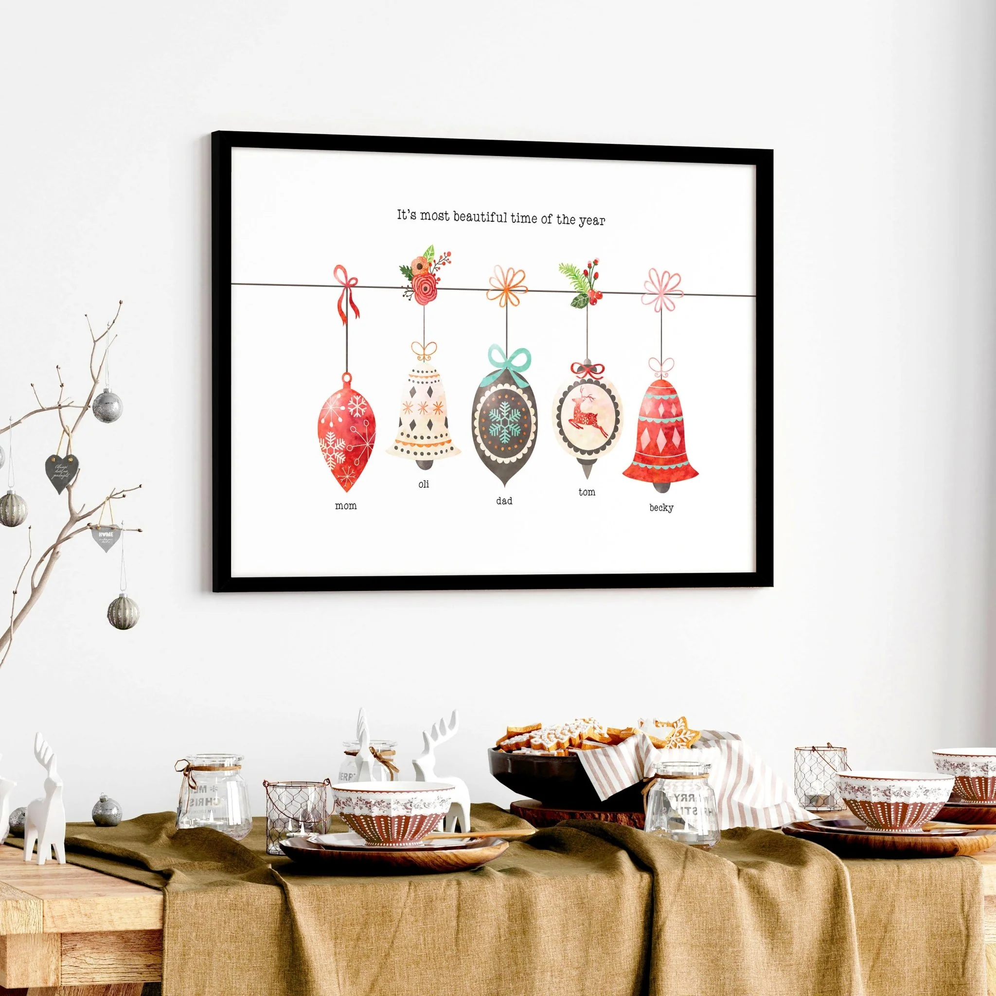 Custom family gifts for Christmas | wall art print - Image 6