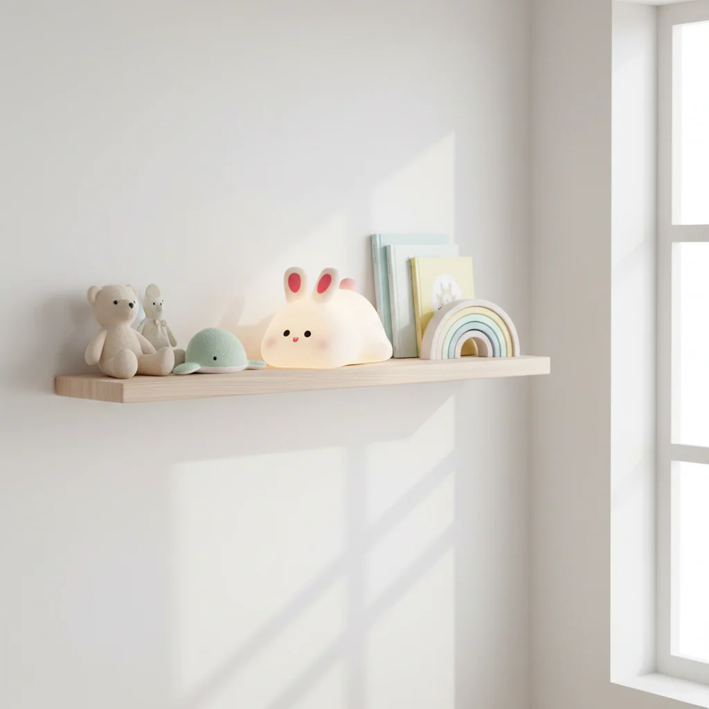 Cute LED Night Light Touch Sensor Cartoon Kid's Nightlights Big Face Rabbit Silicone Night Light Christmas Gift Bedside Lamp Home Decor - Image 7