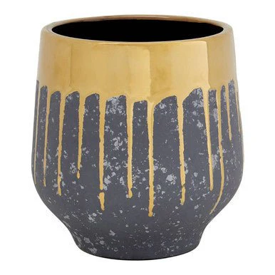 Cyrus Grey and Gold Finish Planter - Image 5