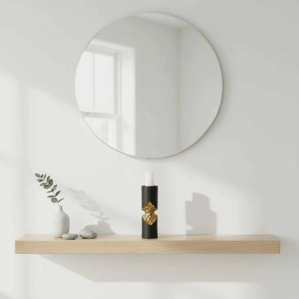 Daito Small Black and Gold Finish Candle Holder - Image 3