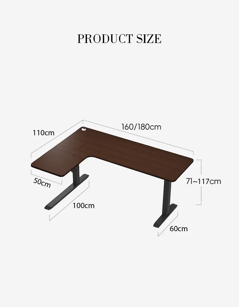 D'Amico Electric Standing Office Desk, Computer Corner Desk - Image 12
