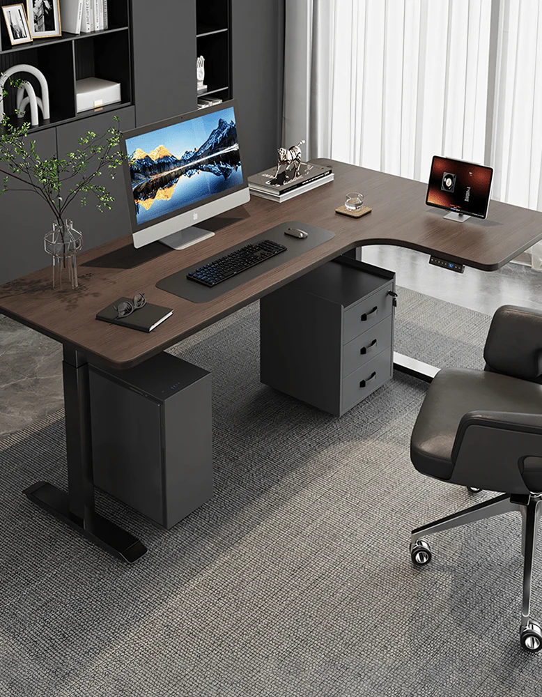 D'Amico Electric Standing Office Desk, Computer Corner Desk - Image 4