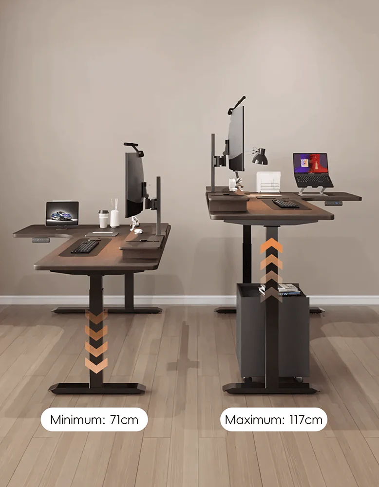 D'Amico Electric Standing Office Desk, Computer Corner Desk - Image 6