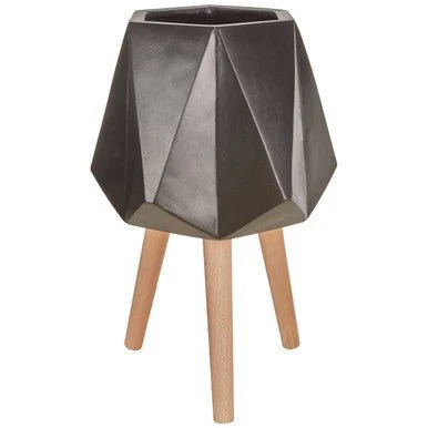 Darnell Black Multifaceted Planter - 62cm - Image 5