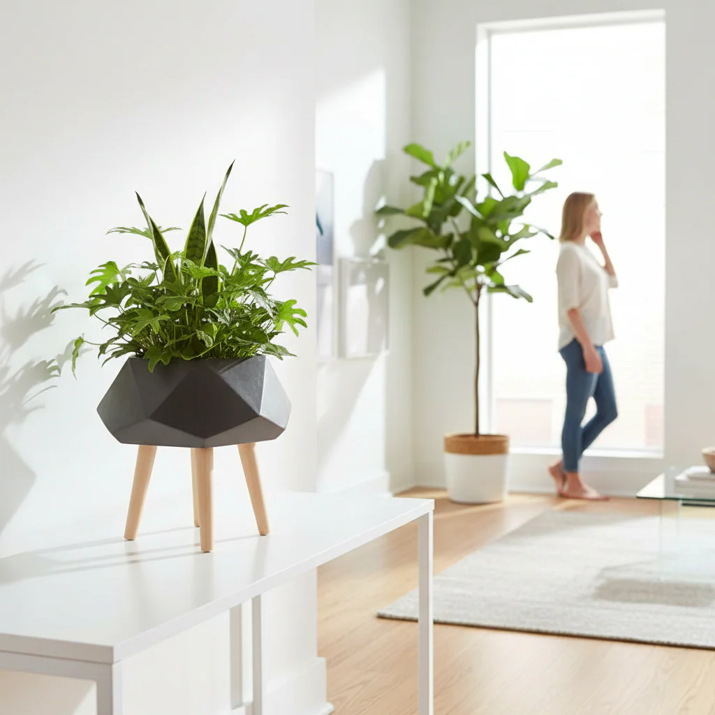 Darnell BlackMultifaceted Planter - 22cm - Image 2