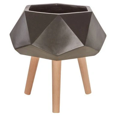 Darnell BlackMultifaceted Planter - 22cm - Image 5