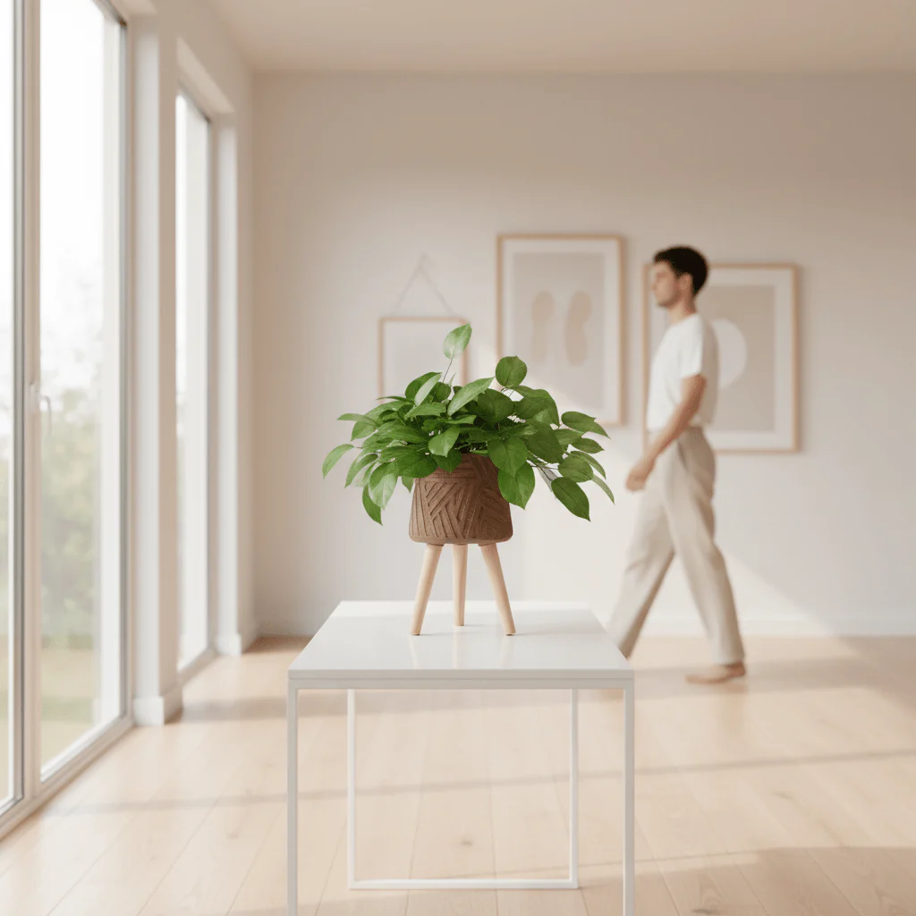 Darnell Brown Planter With Angular Legs - Image 6