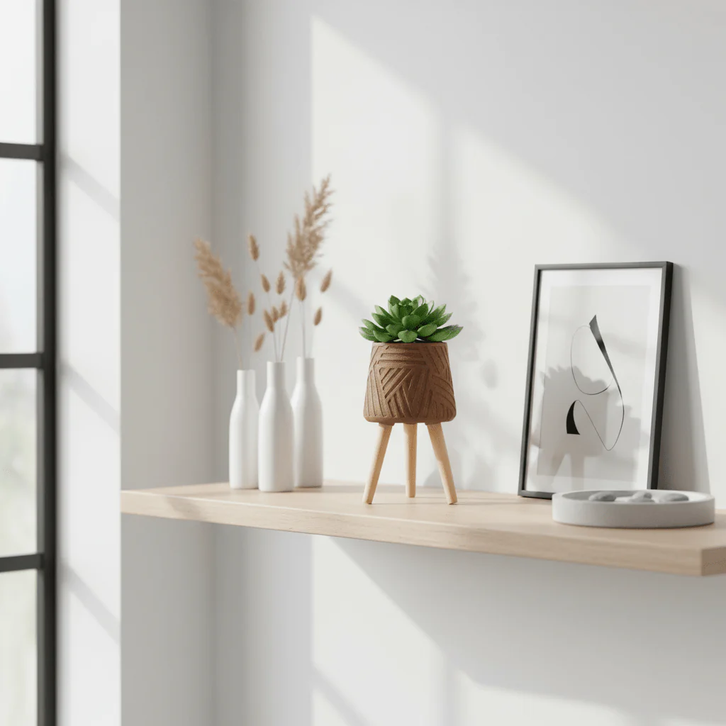 Darnell Brown Planter With Angular Legs - Image 7