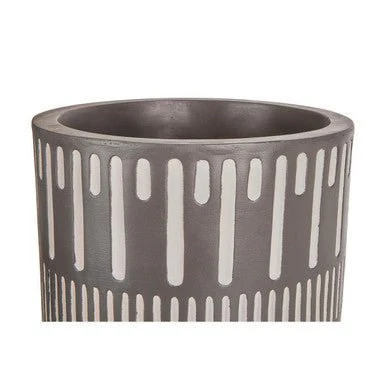 Darnell Large Black And White Finish Planter - Image 6