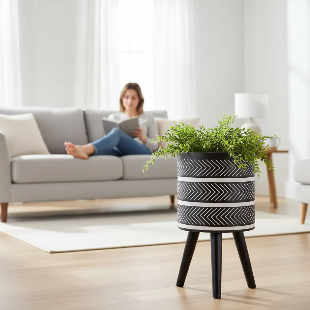 Darnell Large Chevron Planter - Image 2