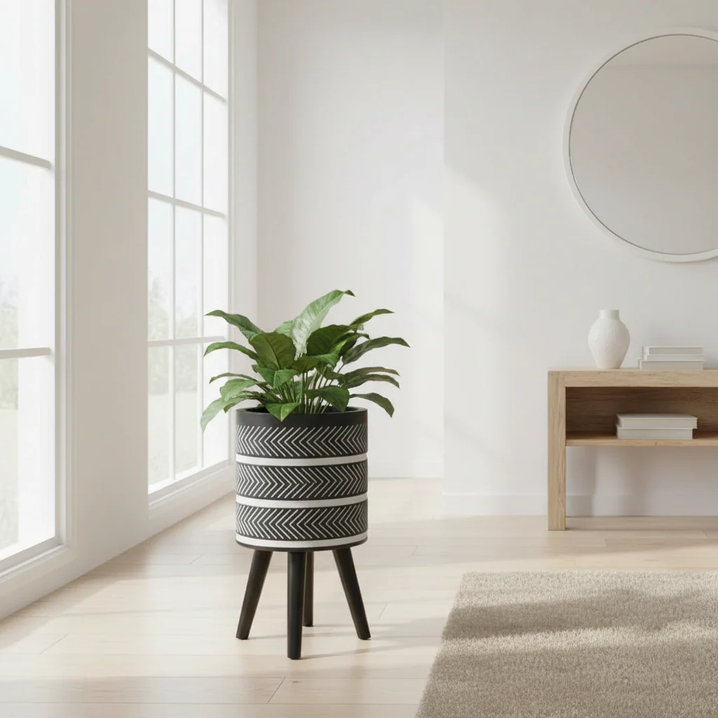 Darnell Large Chevron Planter - Image 3
