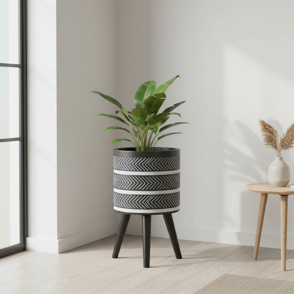 Darnell Large Chevron Planter - Image 4