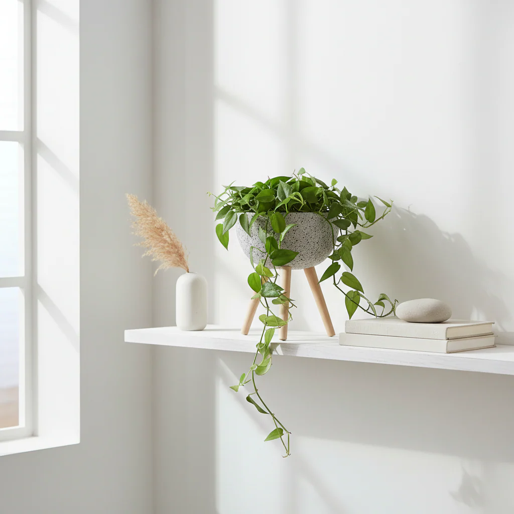Darnell Medium Grey Speckled Planter - Image 3