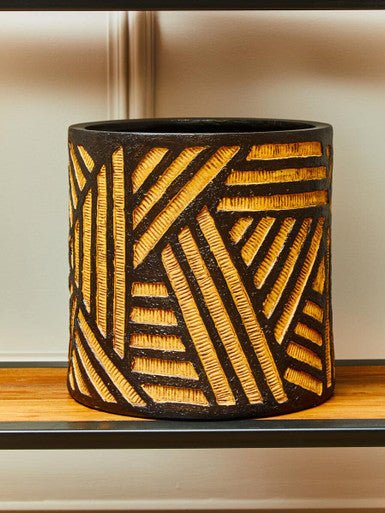 Darnell Natural And Black Planter - Image 7
