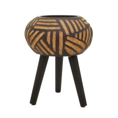 Darnell Natural And Black Tapered Planter - Image 10