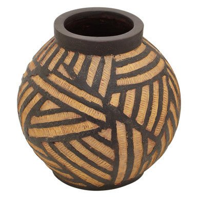Darnell Round Natural And Black Planter - Image 6