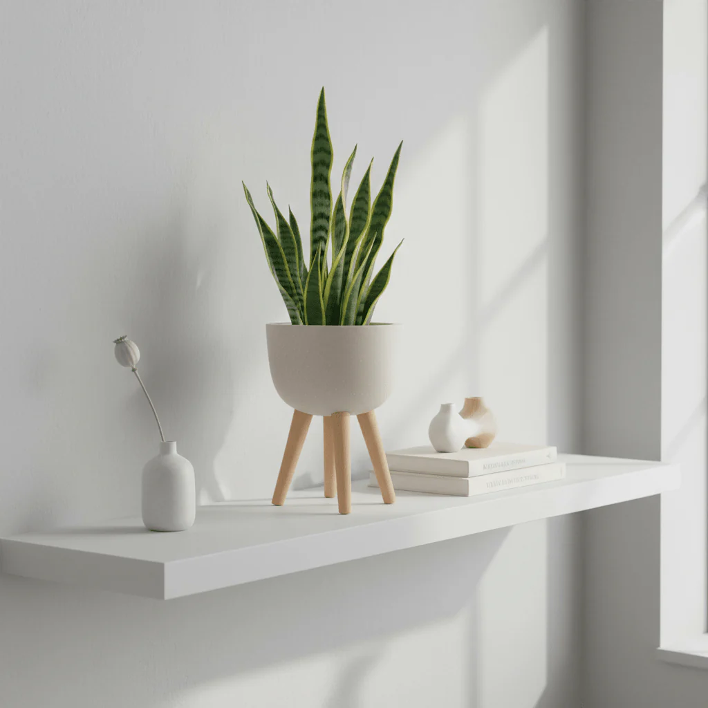 Darnell Small White Finish Rounded Planter - Image 3