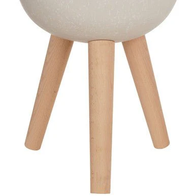 Darnell Small White Finish Rounded Planter - Image 7