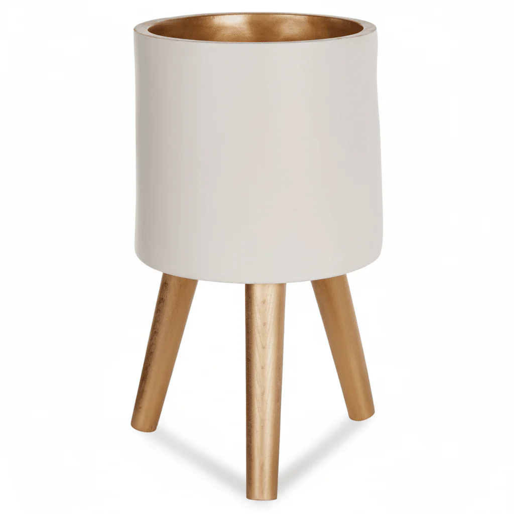 Darnell Small White Planter