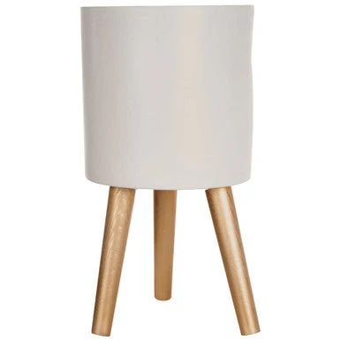 Darnell Small White Planter - Image 6