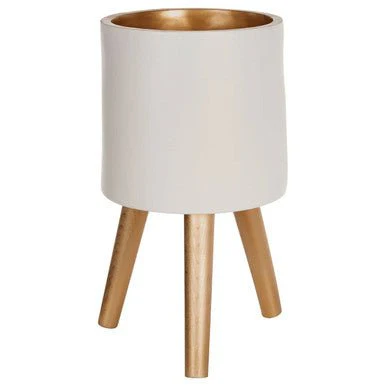 Darnell Small White Planter - Image 9
