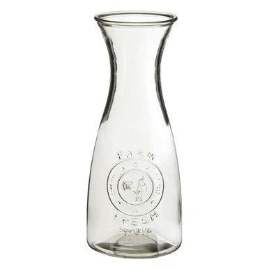 Dayla Clear Glass Embossed Farm Fresh Design 1000Ml Carafe - Image 5
