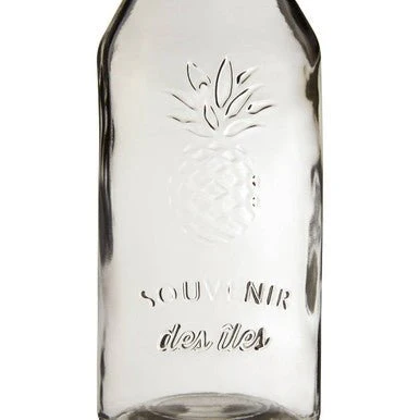 Dayla Clear Glass Embossed Pineapple Design 1000Ml Carafe - Image 6