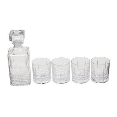 Dayla Ribbed Pattern Decanter With Four Glasses - Image 5